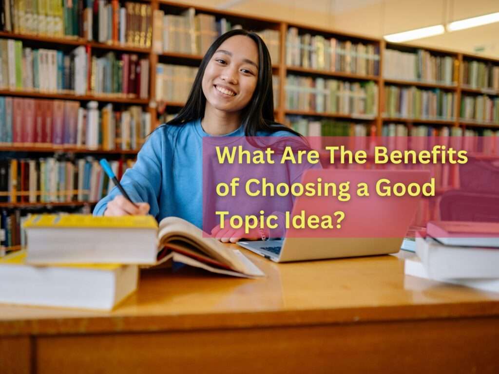 Young Female Student Smiling after Choosing a Good College Essay Topic Idea